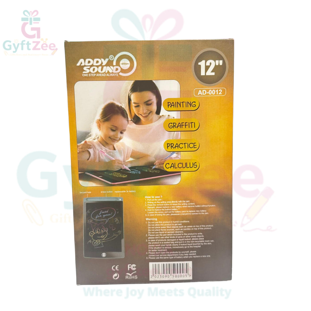 12-Inch LCD Writing Tablet โ For Kids