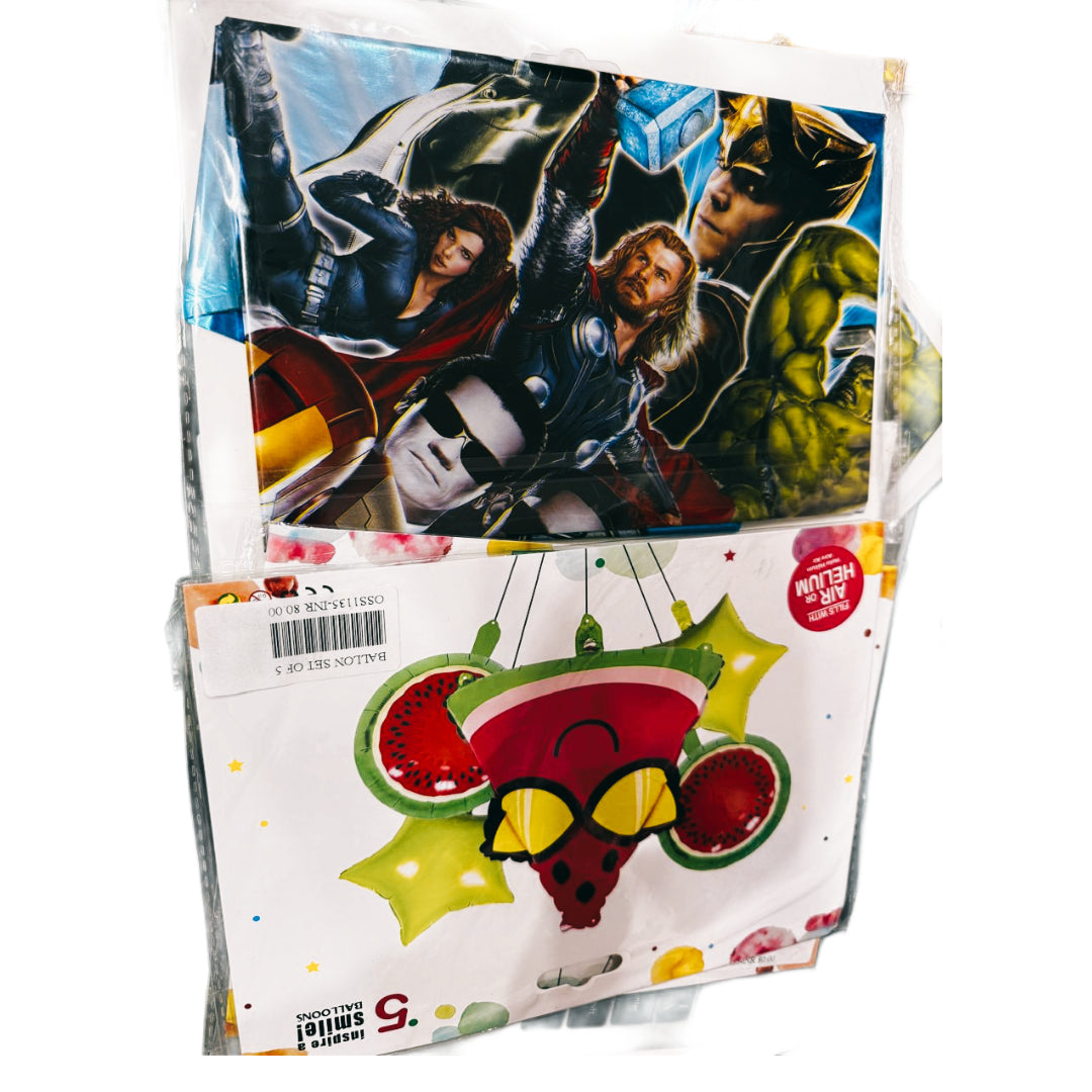 (5 Pieces) Avenger Balloons - Perfect for Party Decorations