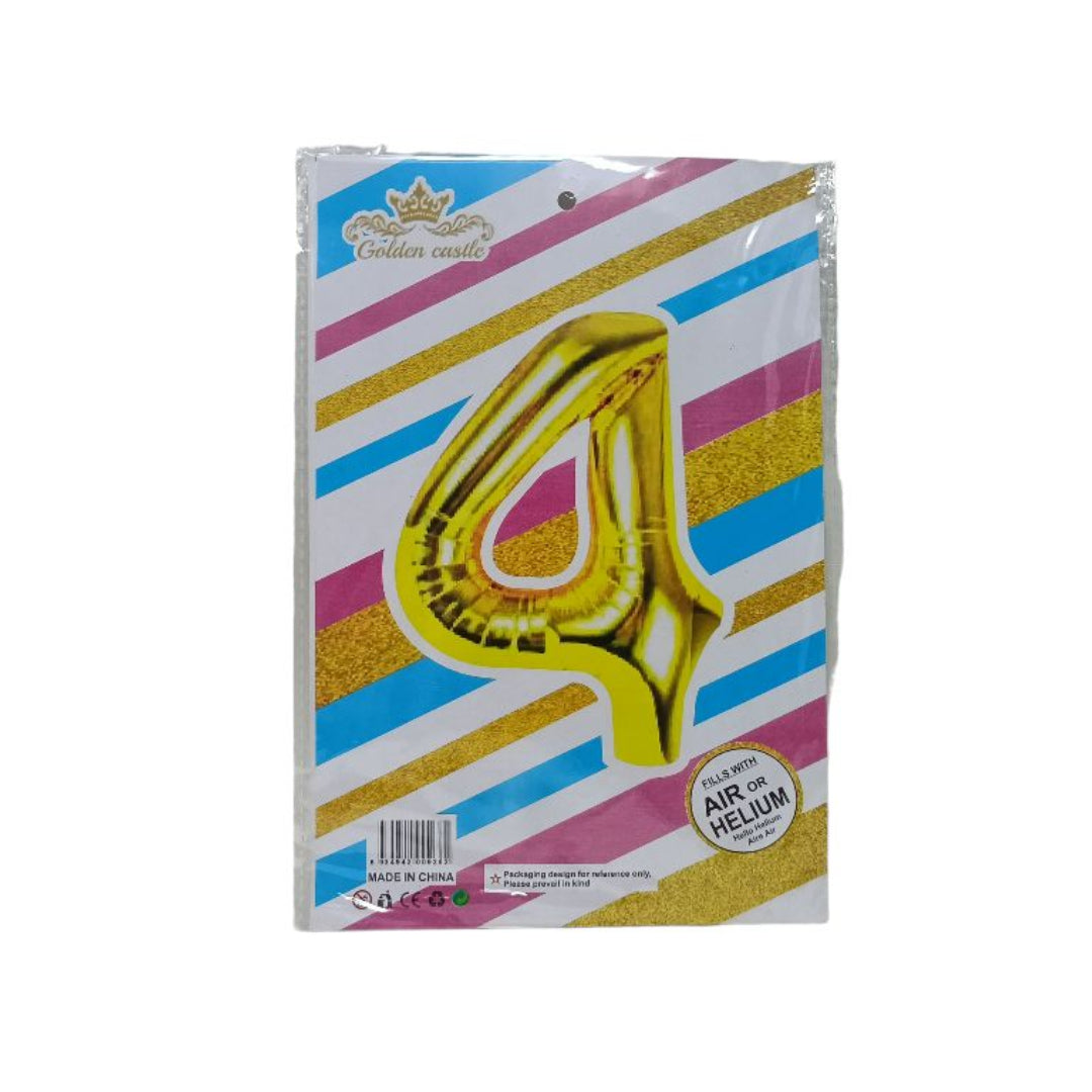 Foil/Helium 16” Balloon Number 4 for Age