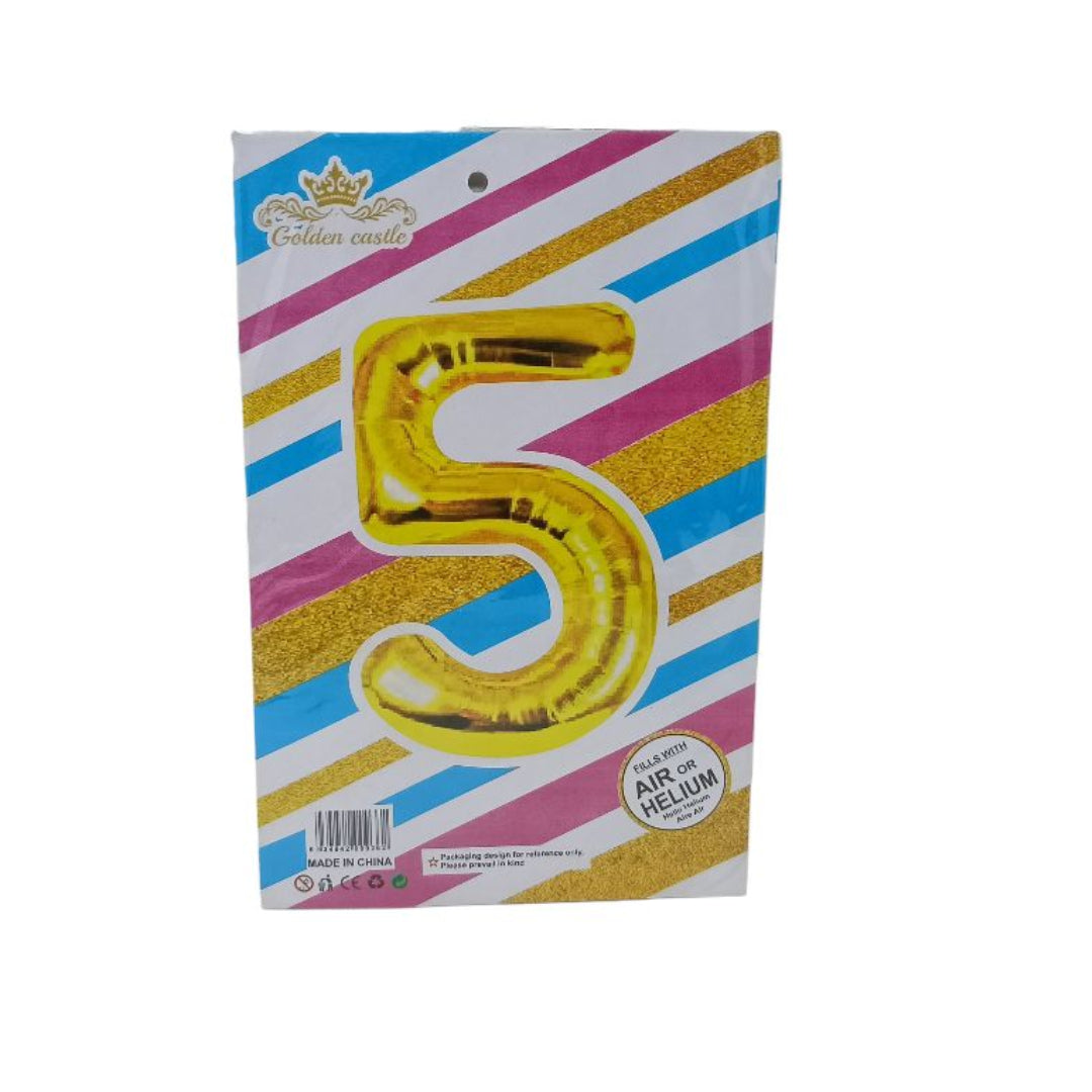 Foil/Helium 16” Balloon Number 5 for Age