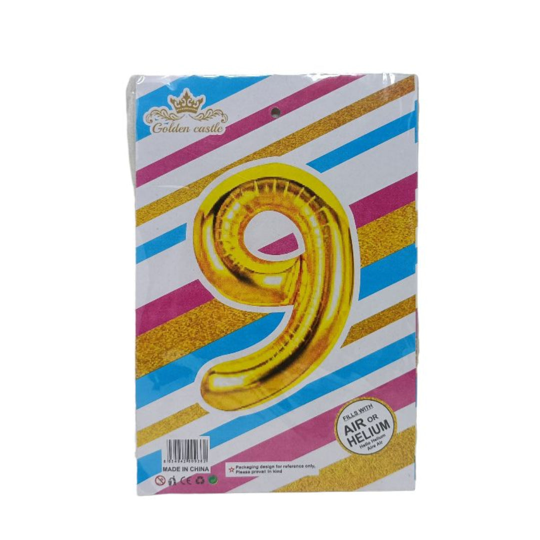 Foil/Helium 16” Balloon Number 9 for Age
