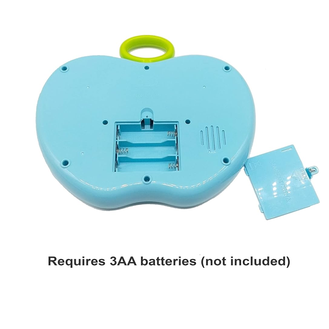 Apple-Shaped Learning Laptop Toy for Kids | LED Display, Music, Alphabets, Numbers, Animals