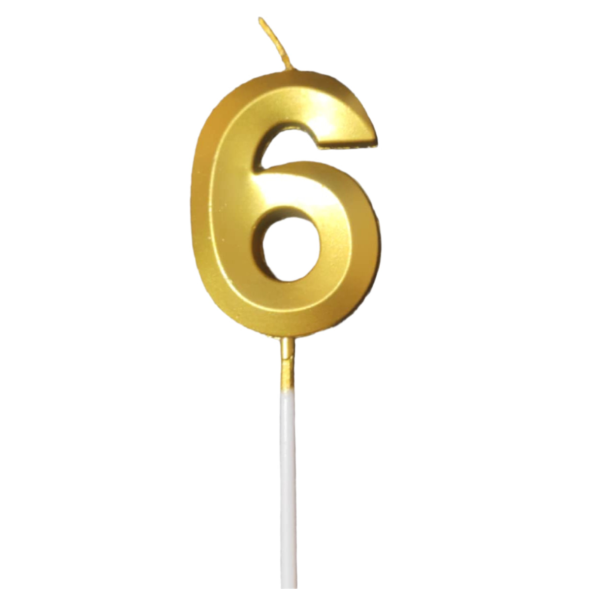 Number "6" Cake Topper Candle - Perfect for Birthday & Anniversary Celebrations