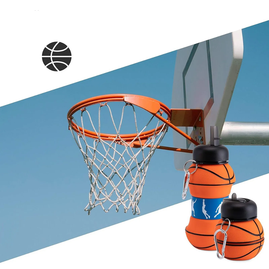 (1 pcs) 550ml Sports Theme Expandable Silicone Bottle for Kids