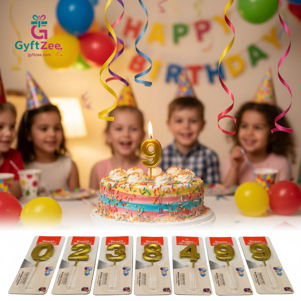 Number "9" Cake Topper Candle - Perfect for Birthday & Anniversary Celebrations