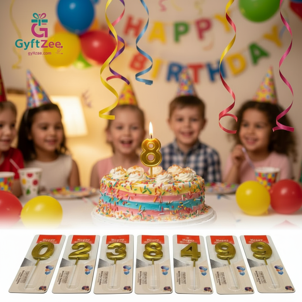 Number "7" Cake Topper Candle - Perfect for Birthday & Anniversary Celebrations