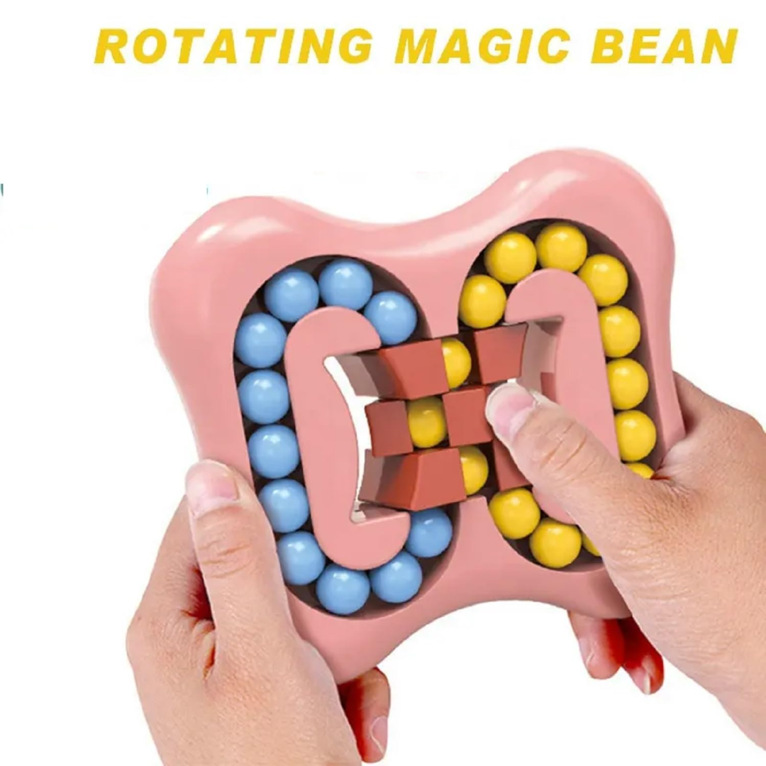 Spinning Bean Magic Cube (Random Color) ā Rotating Fidget Toy for Kids & Stress Relief
