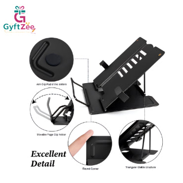 [Random design\ Book Stand/Holder, Book Reading Stand, Portable Metal Desktop Adjustable