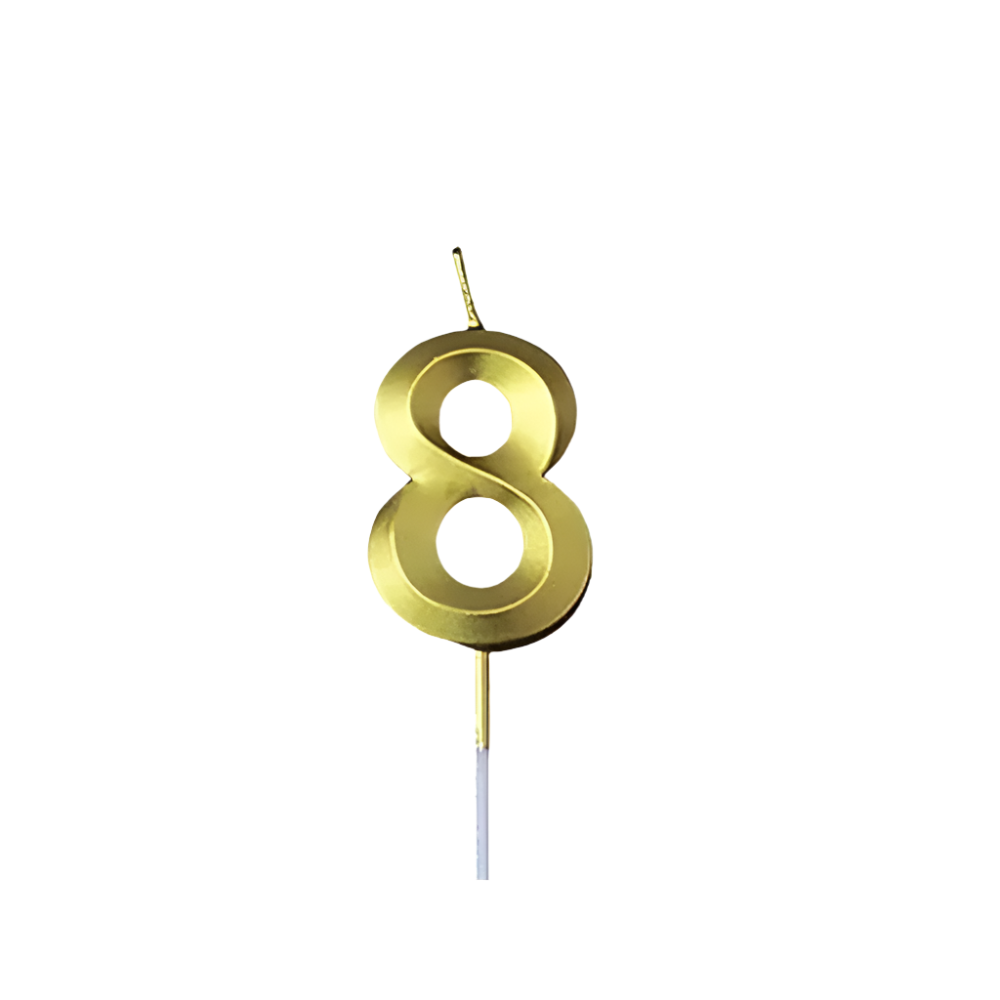 Number "8" Cake Topper Candle - Perfect for Birthday & Anniversary Celebrations