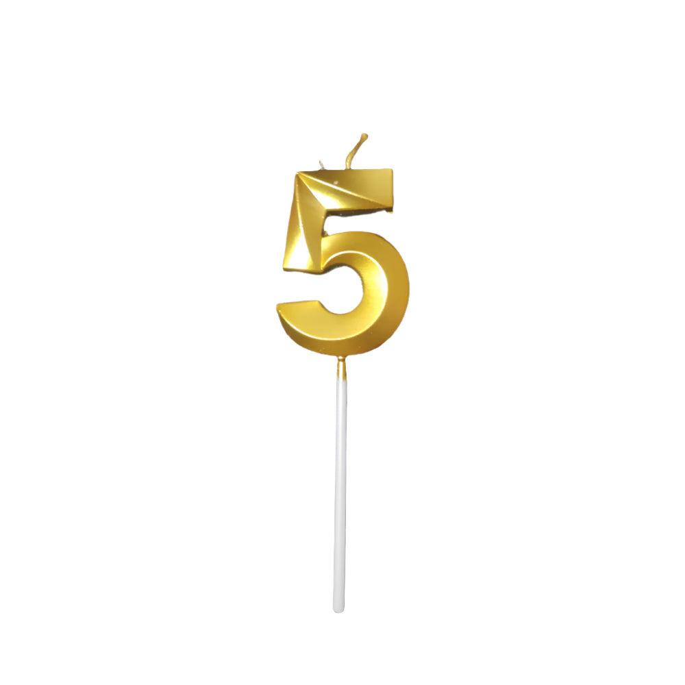 Number "5" Cake Topper Candle - Perfect for Birthday & Anniversary Celebrations
