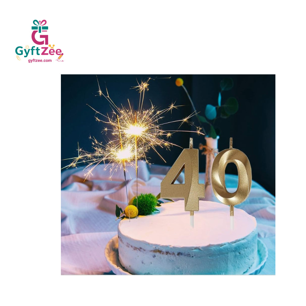 Number "4" Cake Topper Candle - Perfect for Birthday & Anniversary Celebrations