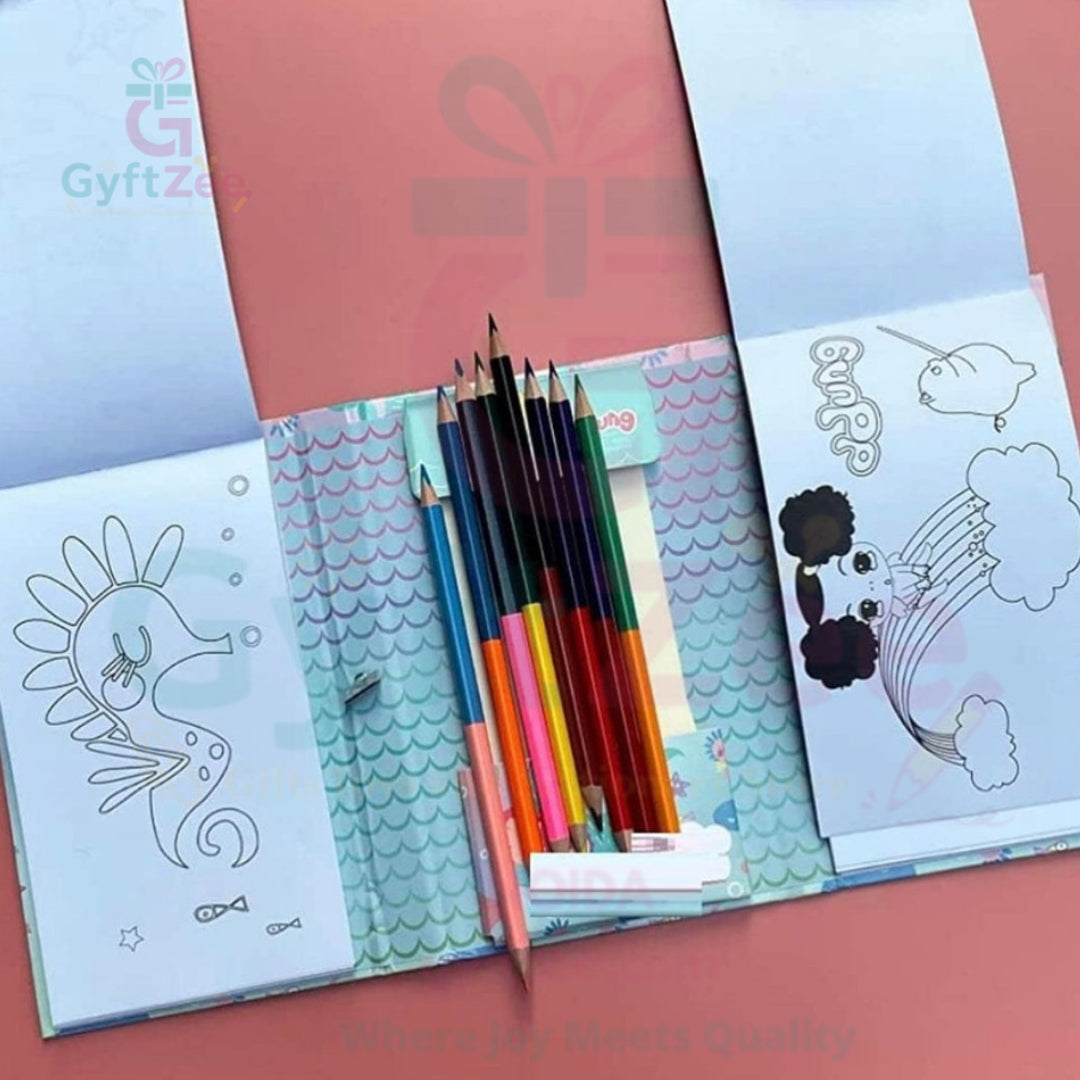 Foldable Coloring & Scratch – Activity Book for Kids (3+ Years) | Multicolor