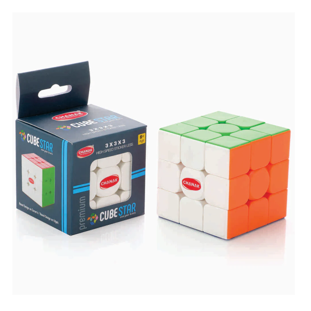 Cubestar 3x3 High-Speed Stickerless Cube | Smooth Puzzle | Brain Booster