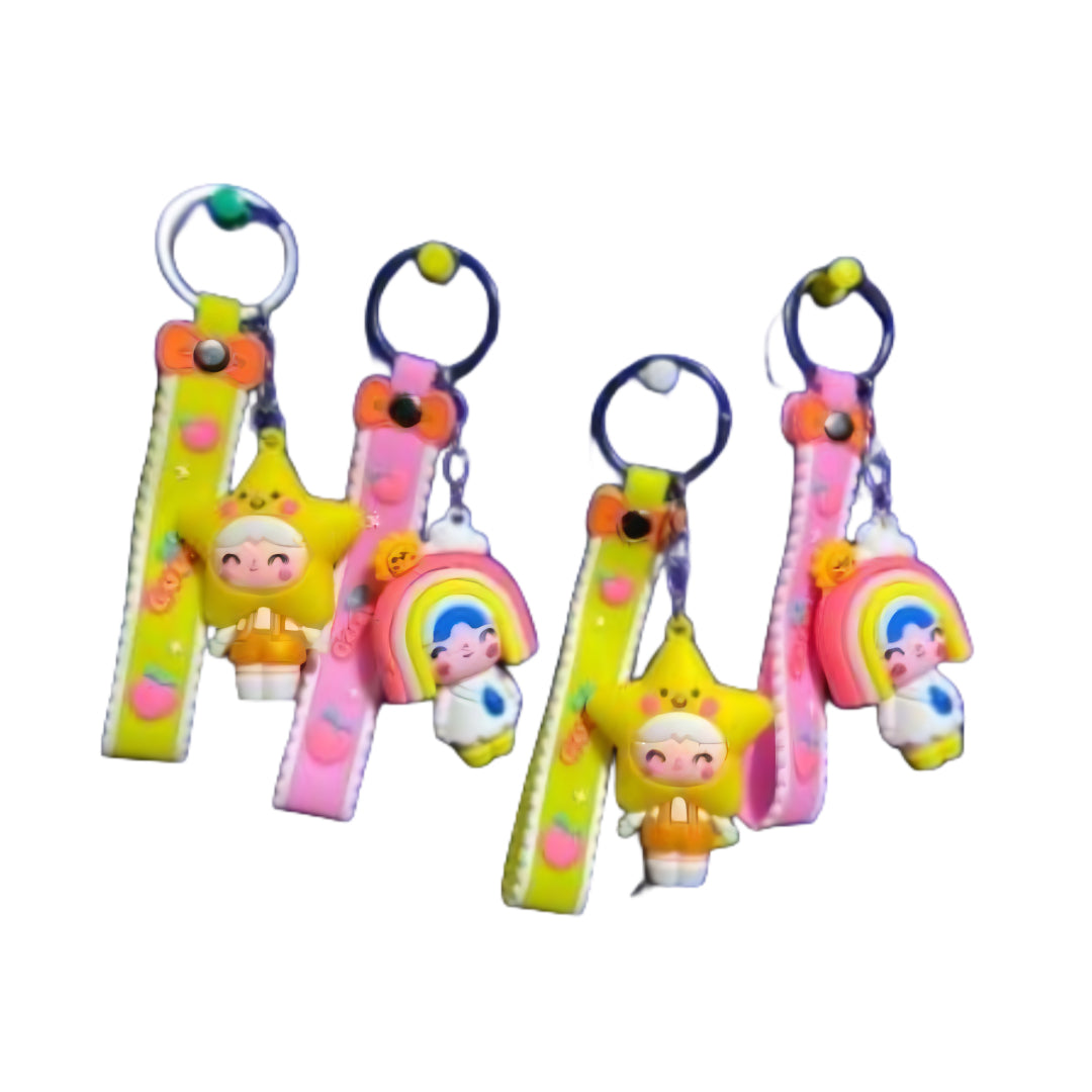 (1 pcs) Cute Girl Keychain - Adorable Accessory for Kids and Young Hearts