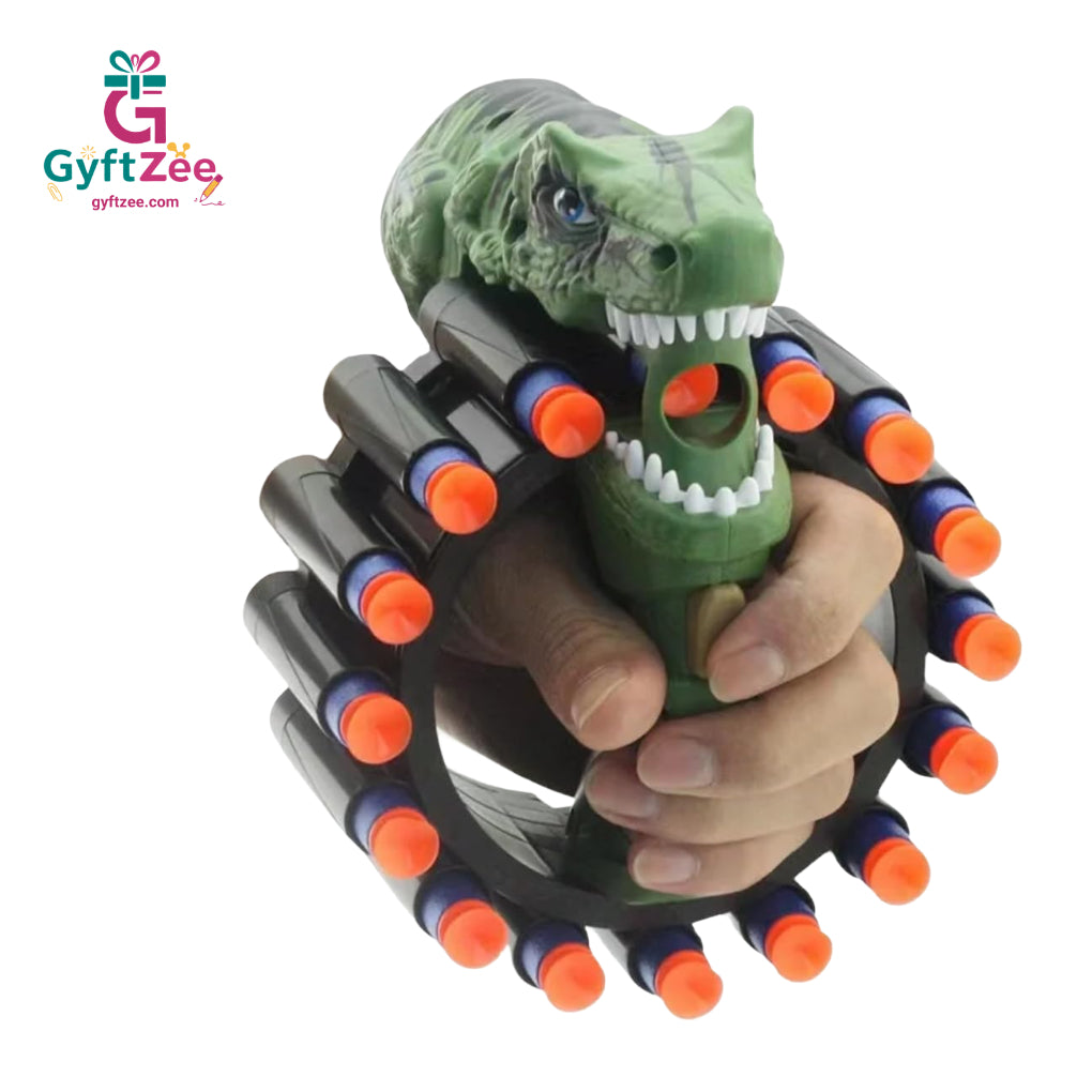 Dinosaur Roar Toy Gun | Easy Manual Reload with EVA Soft Bullets for Kids