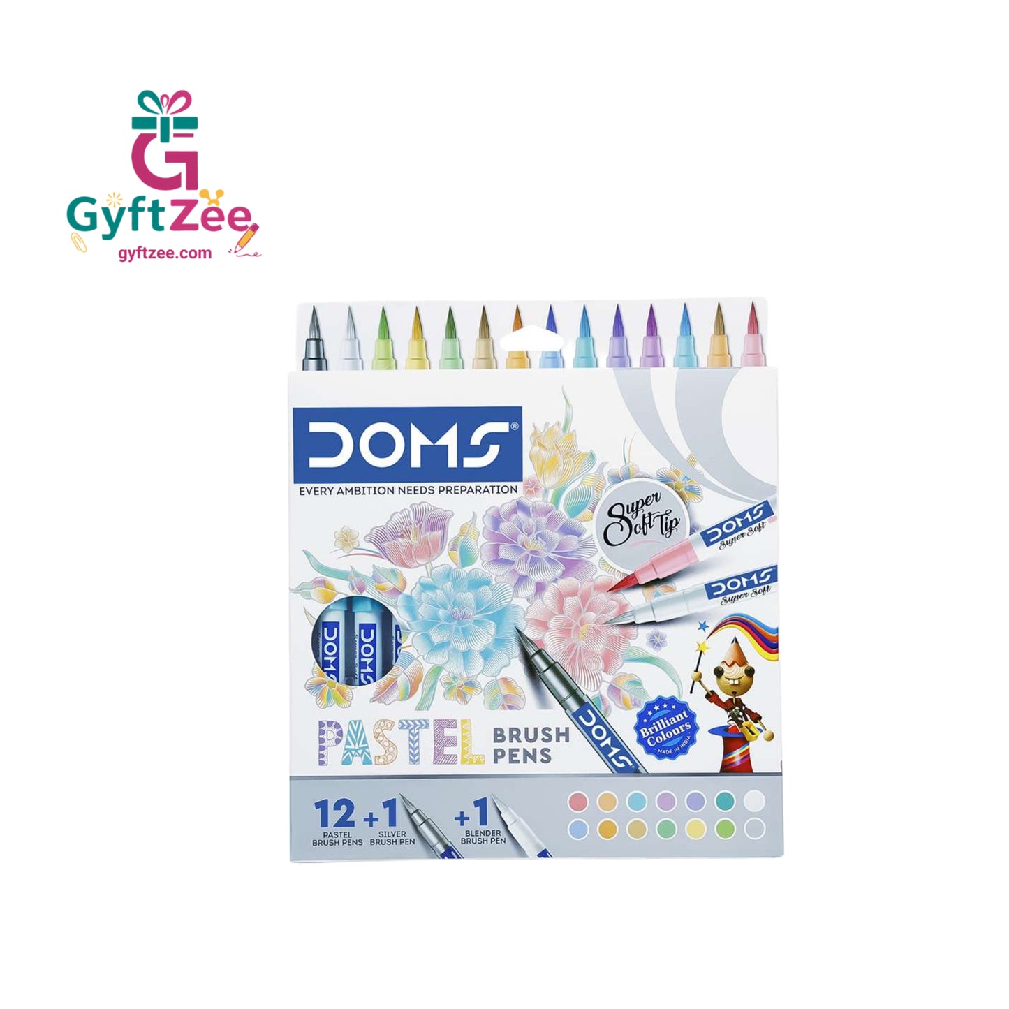 DOMS Pastel Brush Pens - Soft Pastel Shades for Art, Drawing & Colouring