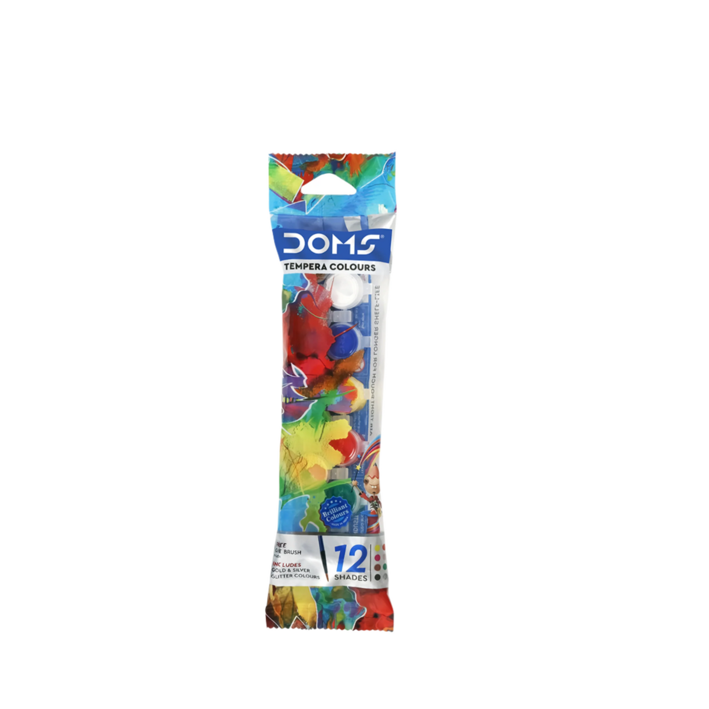 DOMS Tempera Colour 12 Shades - Vibrant Paints for Art, Crafts & Hobbyists