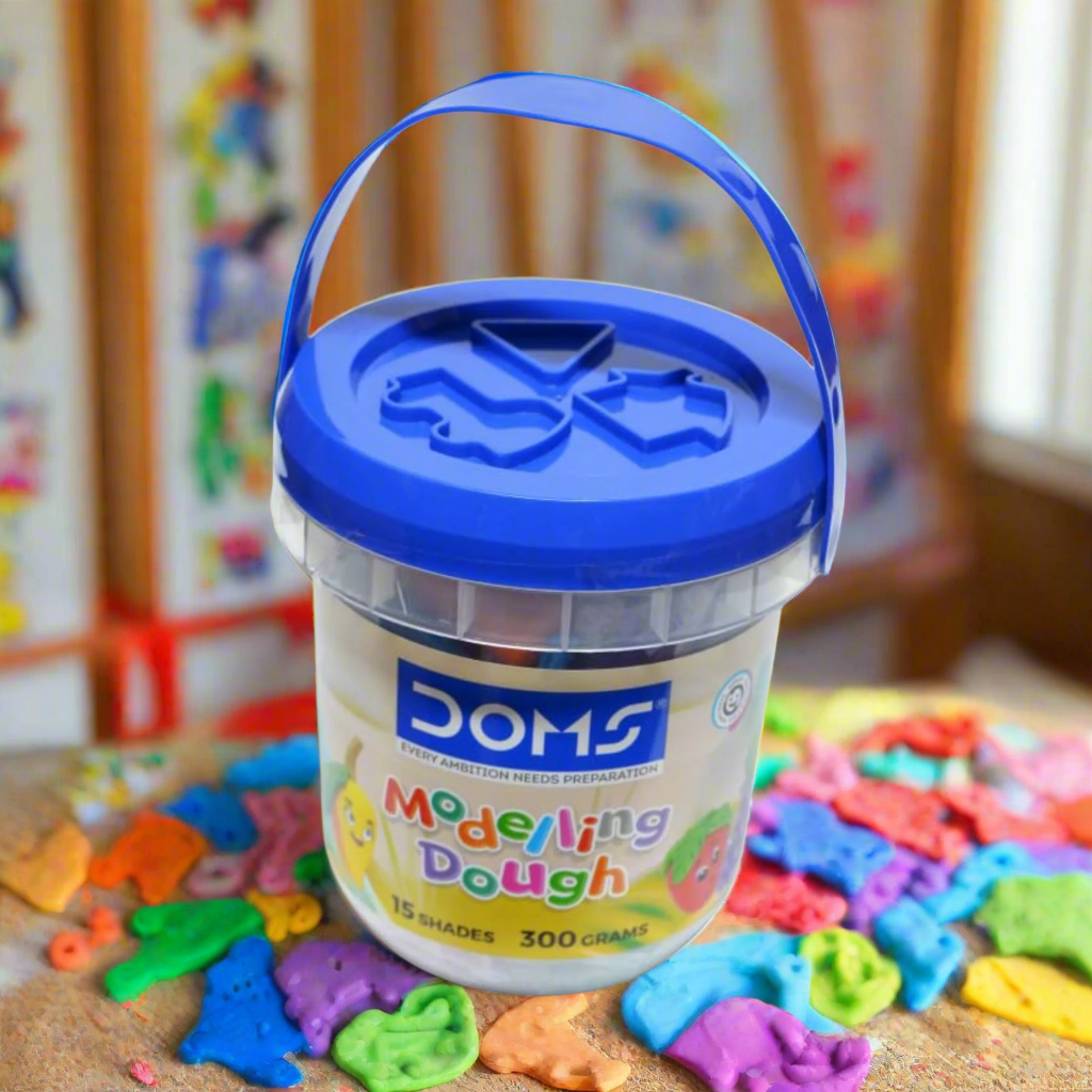 DOMS Modelling Dough 15 Shades 300 gm - Perfect for Art, Crafts & Hobbyists