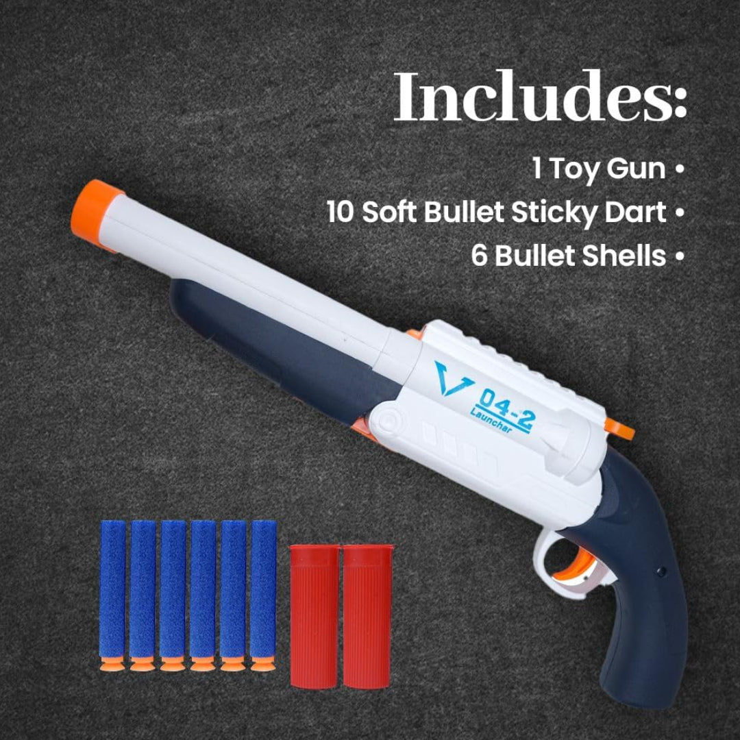 Blast Double Barreled Soft Blaster Gun - Trending