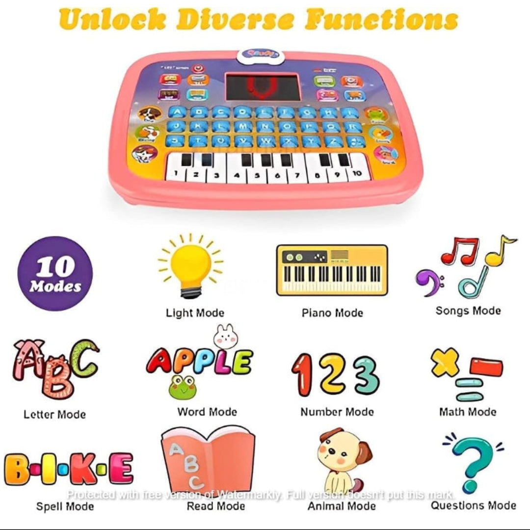 Educational English Letters & Words & Character Learning Sound Laptop for Kids