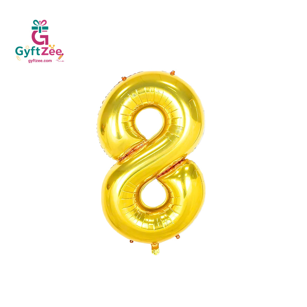 Foil/Helium Balloon Number 8 for Age