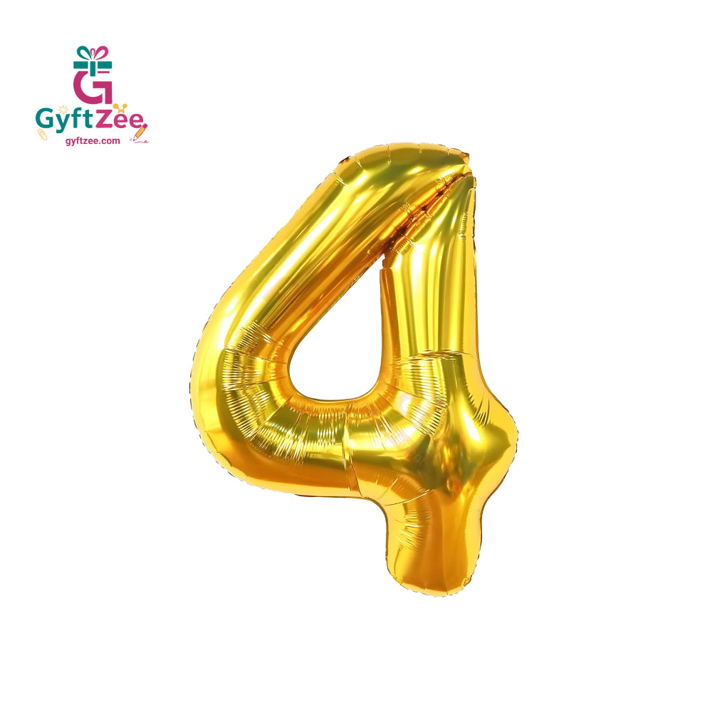 Foil/Helium Balloon Number 4 for Age