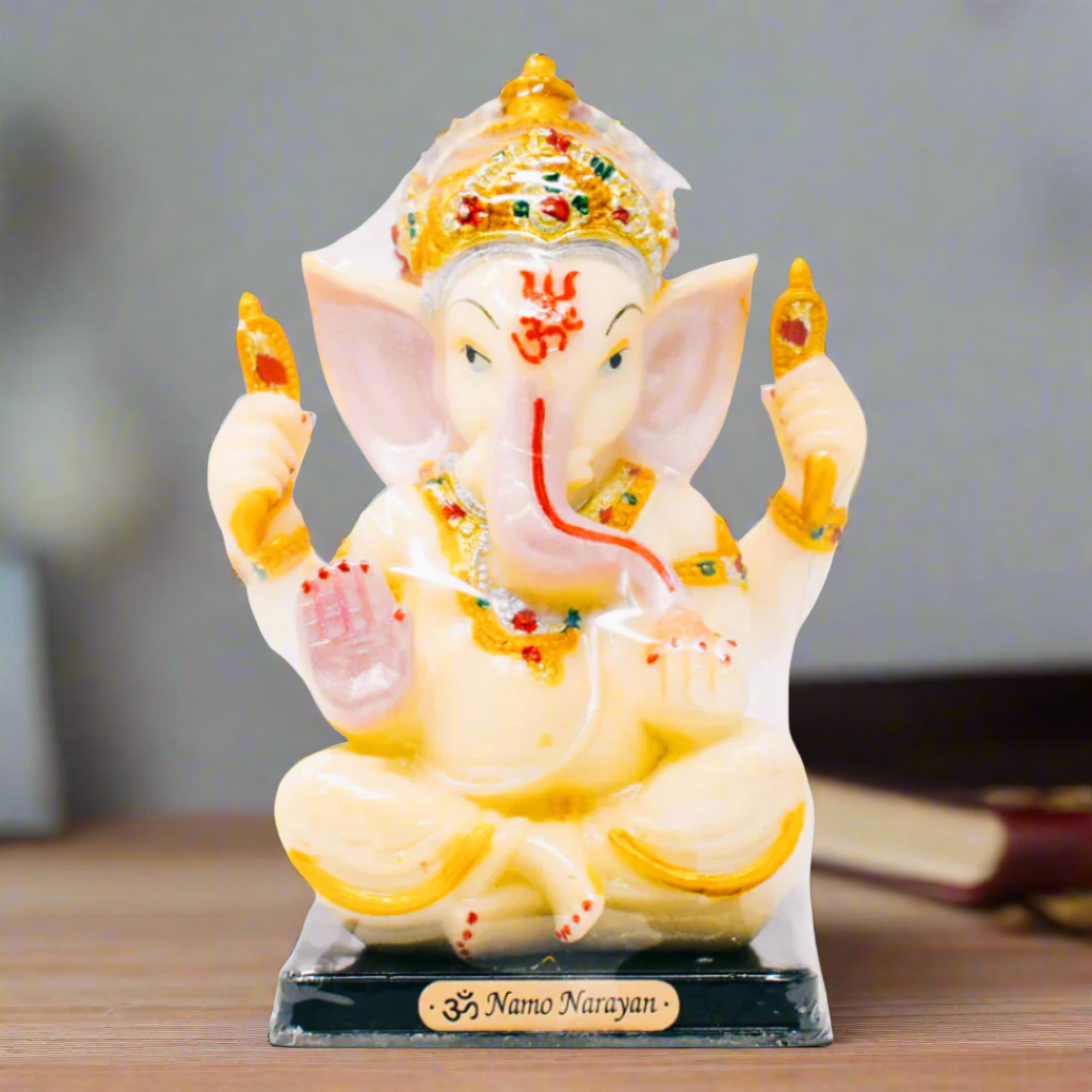 Ganesha Radium Statue - 21 x 15 x 10 cm