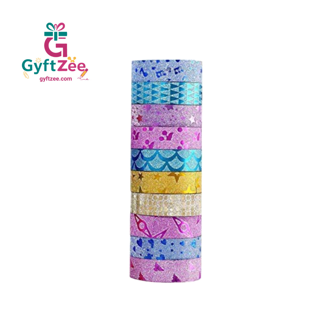 Glitter Tape Rolls Random Design (set of 10)