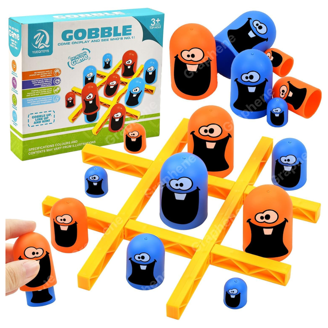 3D Gobble Strategy Board Game โ Fun Tic Tac Toe Brain Game for Kids & Families