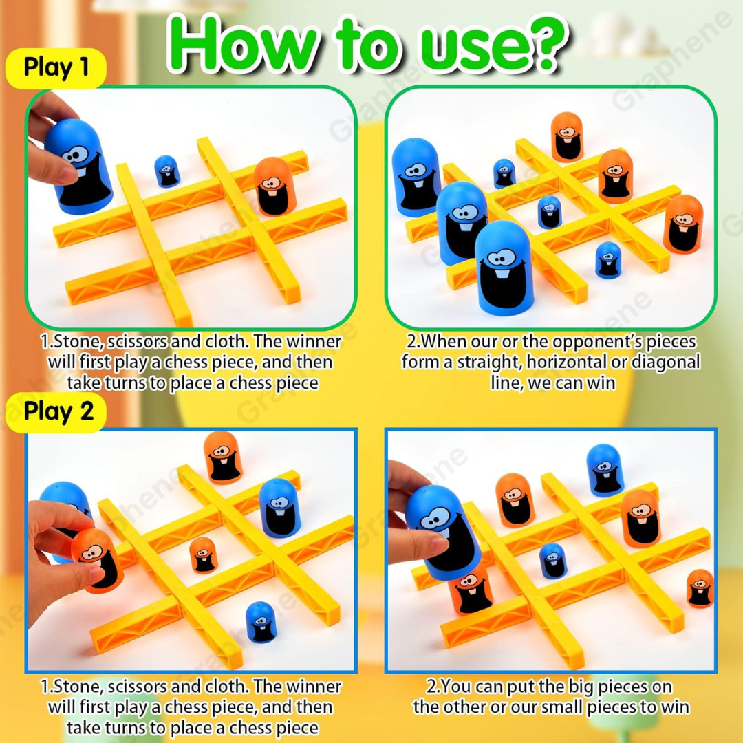 3D Gobble Strategy Board Game โ Fun Tic Tac Toe Brain Game for Kids & Families