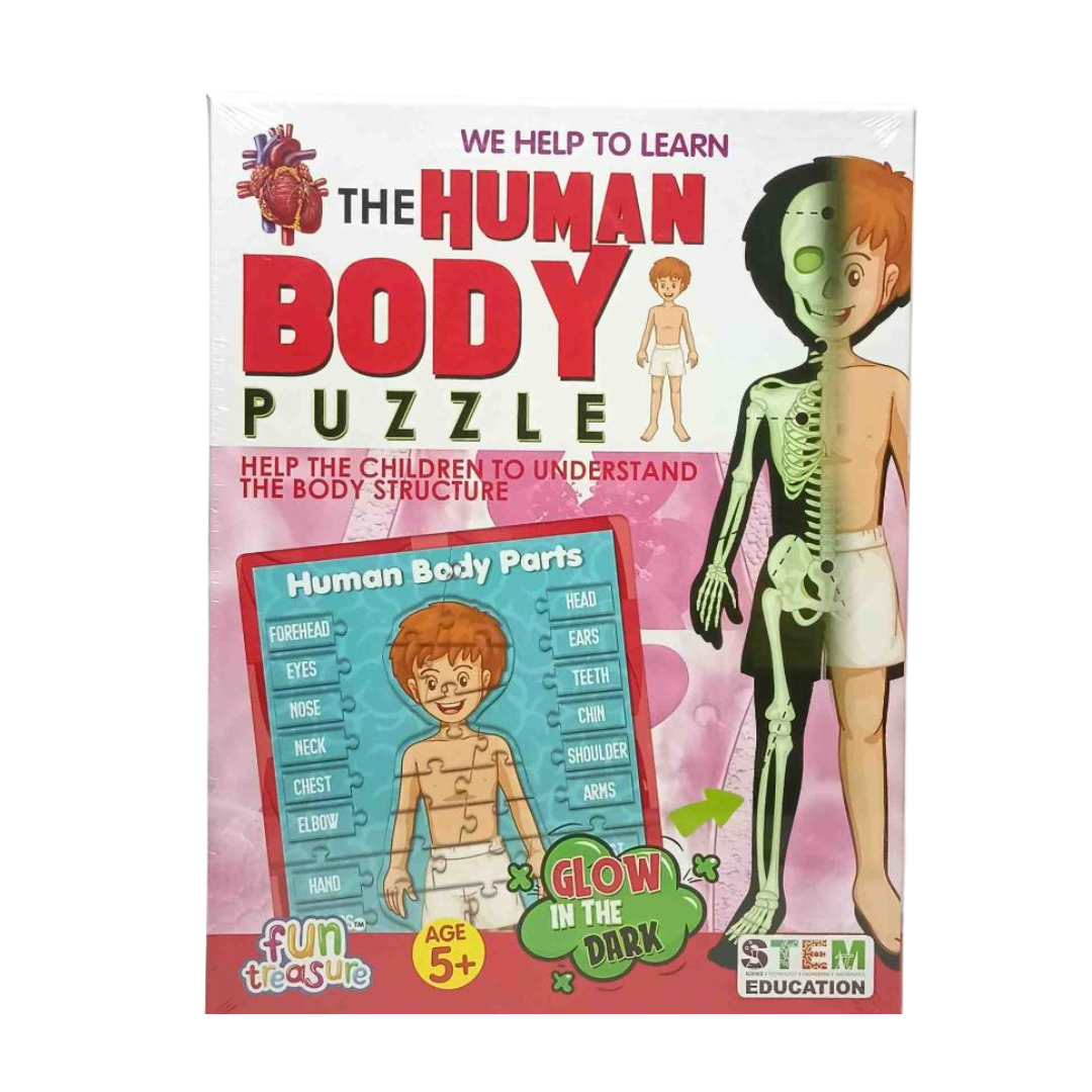 Glow-in-the-Dark Human Body Puzzle | Fun Educational Game with Body Parts Learning | Kids