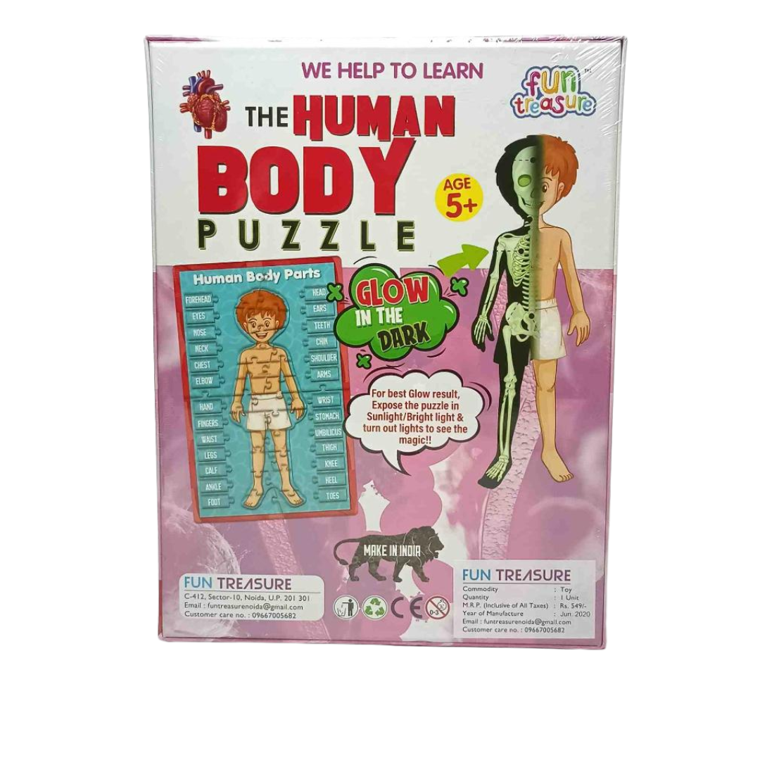 Glow-in-the-Dark Human Body Puzzle | Fun Educational Game with Body Parts Learning | Kids