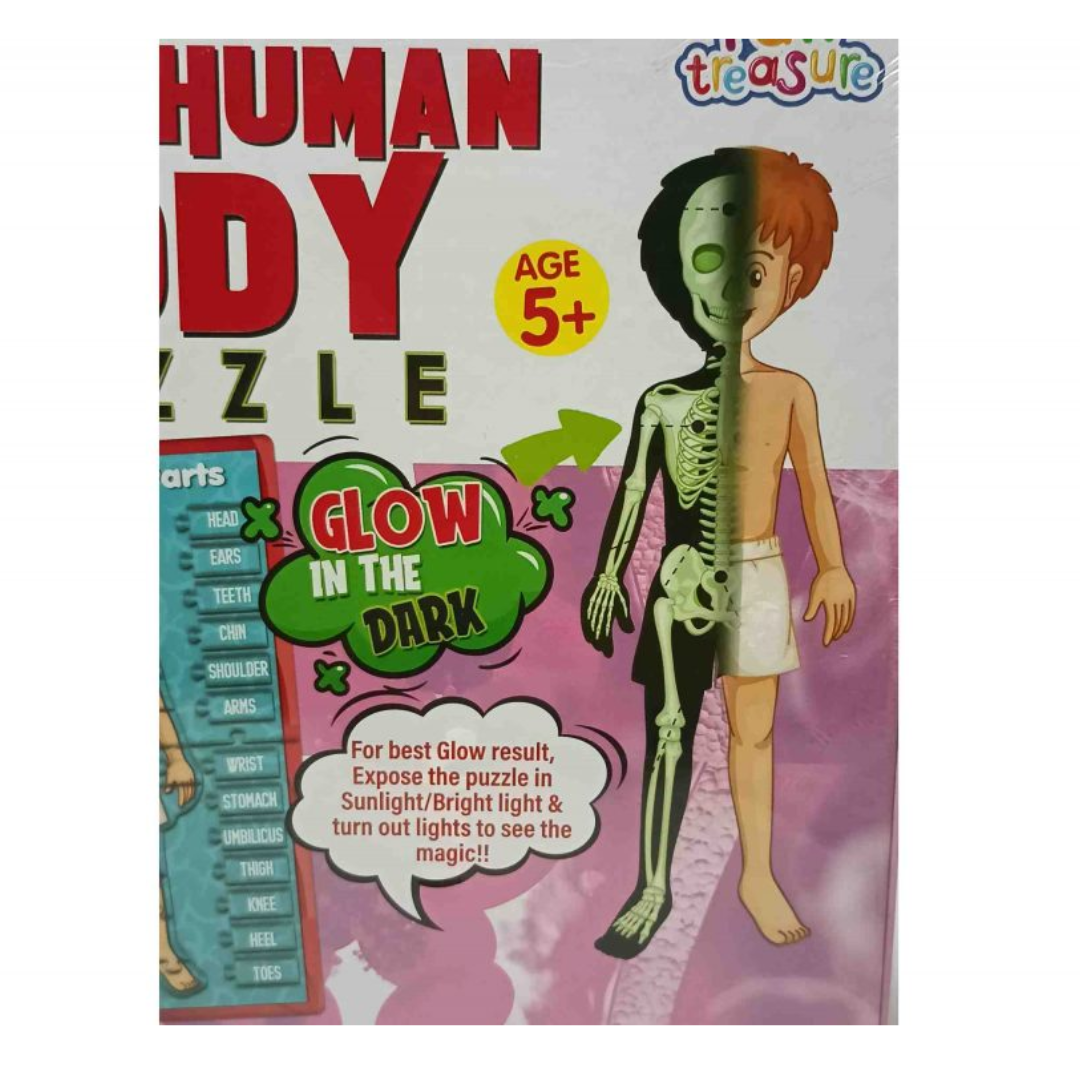 Glow-in-the-Dark Human Body Puzzle | Fun Educational Game with Body Parts Learning | Kids