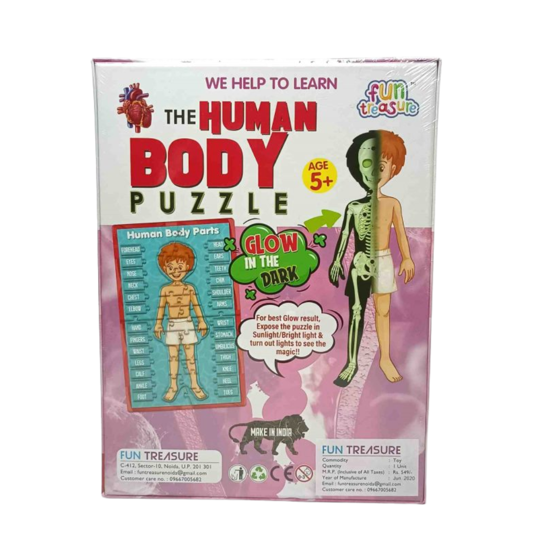 Glow-in-the-Dark Human Body Puzzle | Fun Educational Game with Body Parts Learning | Kids