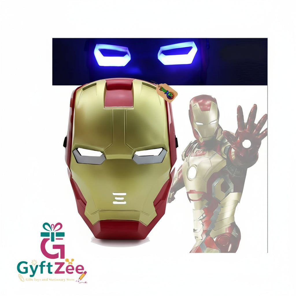 LED Light-Up Iron Man Mask for Kids – Premium Superhero Mask with Bright LED Lights