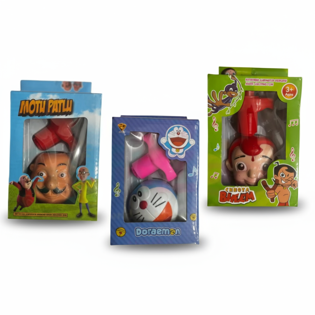 Packaging of LED flashing spinning toys with different character designs, predominantly featuring animated characters.