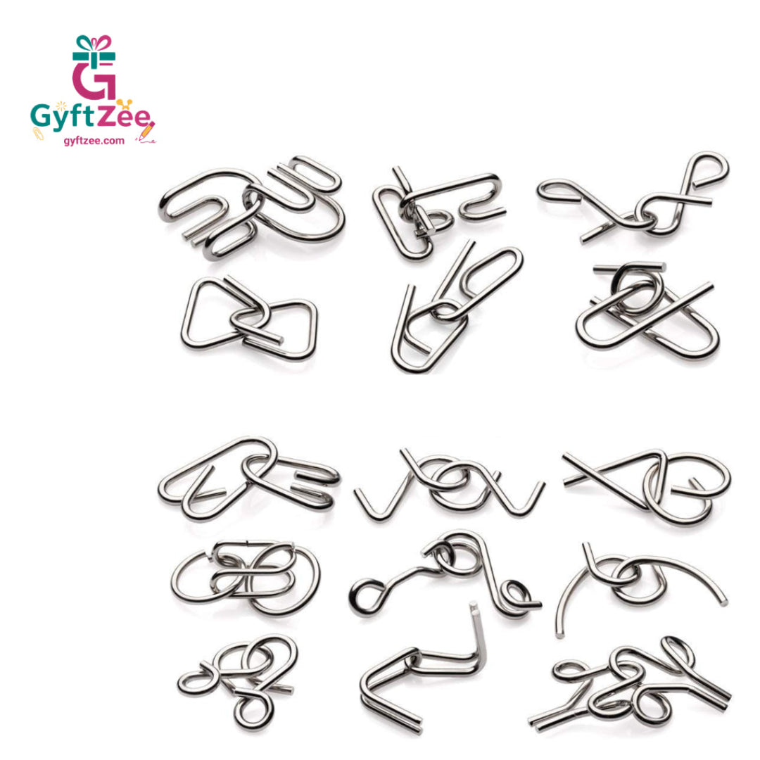 Brain Teasers Metal Puzzle 6 pcs