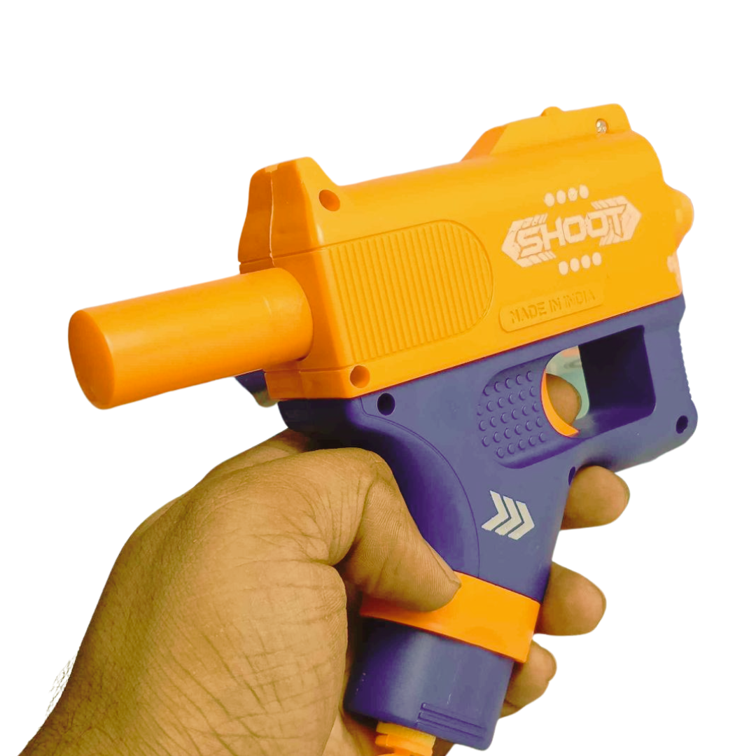Mini Soft Bullet Gun Toy for Kids 6+ | 3 Foam Darts | Safe, Fun & Easy to Use