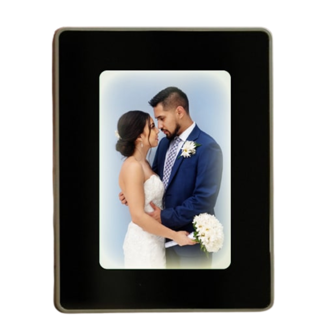 2-in-1 Magic Mirror & Photo Frame – 6x8 inch, Rectangular, White