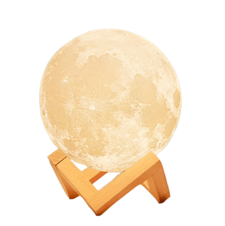 3D Night Moon Lamp - 7 Multi-Color Changing with Touch Sensor