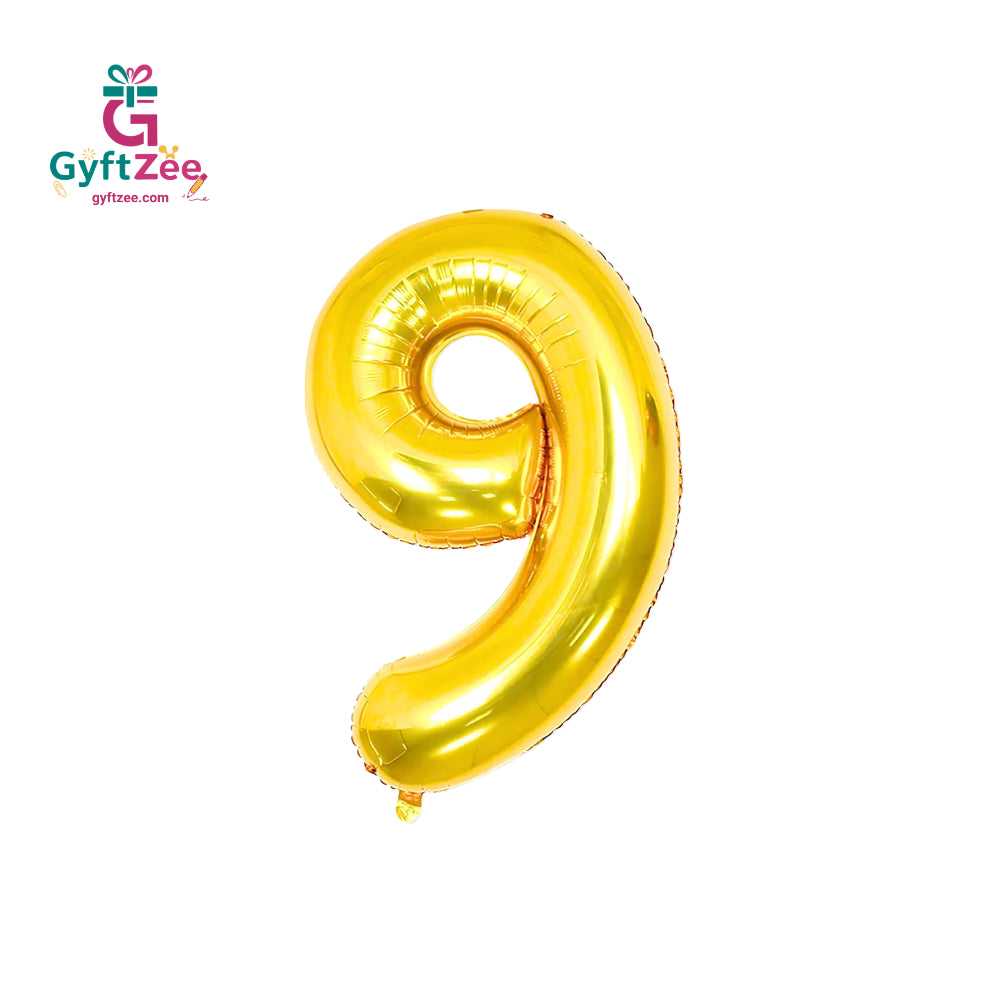 Foil/Helium Balloon Number 9 for Age