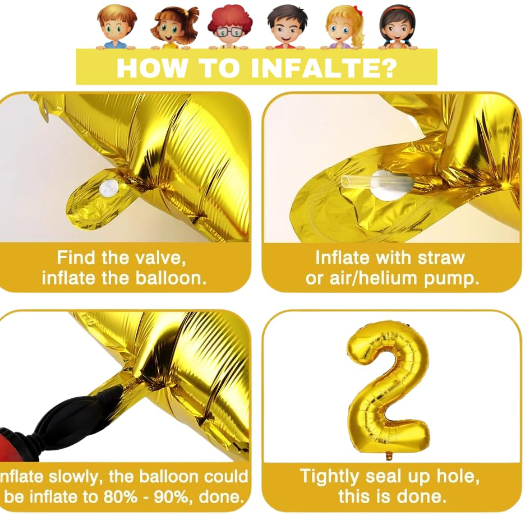 Foil/Helium 16” Balloon Number 1 for Age | 1st birthday