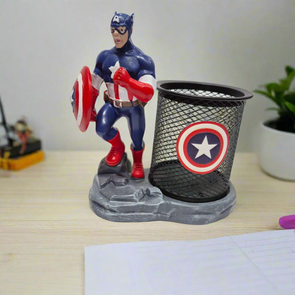Superhero Polyresin Pencil Holder – Premium Stationery Organizer & Unique Gift