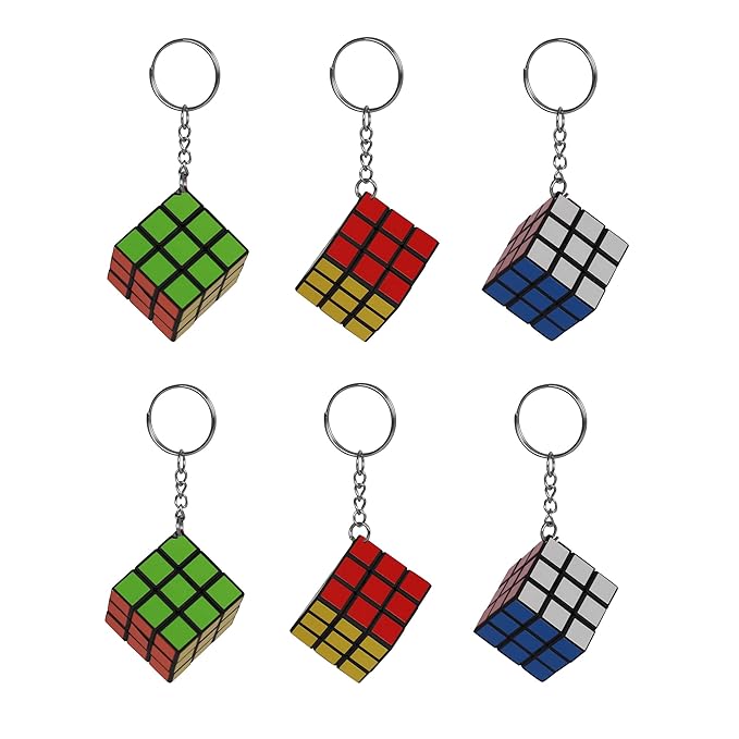 (1 pc) Rubik's Cube Keychain – Mini Puzzle Keyring | Stylish & Fun Gift