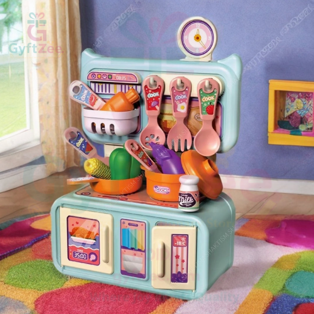 Kitchen Play Set for Kids - Small Cooking Kit Toy for Girls