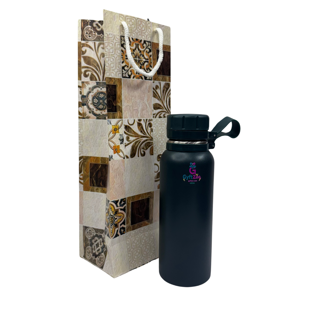 650ml Stainless Steel Water Bottle (with gift paper bag) – Sleek, Durable & Multi-Purpose