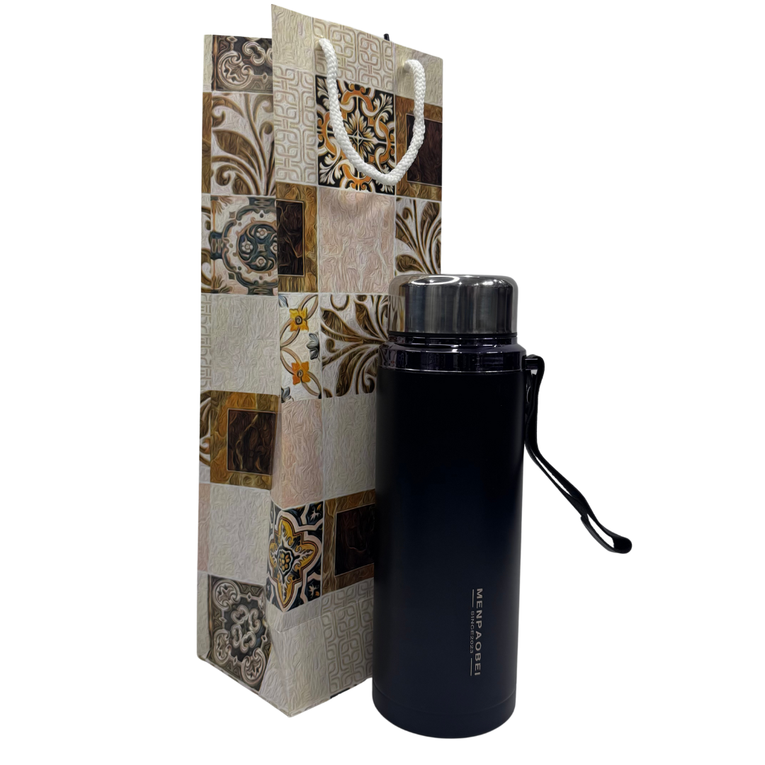 800ml Stainless Steel Water Bottle (with paper gift bag) – Rough, Durable & Multi-Purpose
