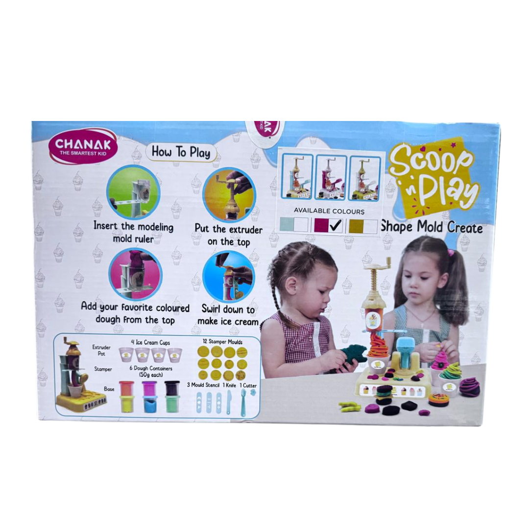 Ice Cream Maker Play Dough Set for Kids | Creative Kitchen Role Play