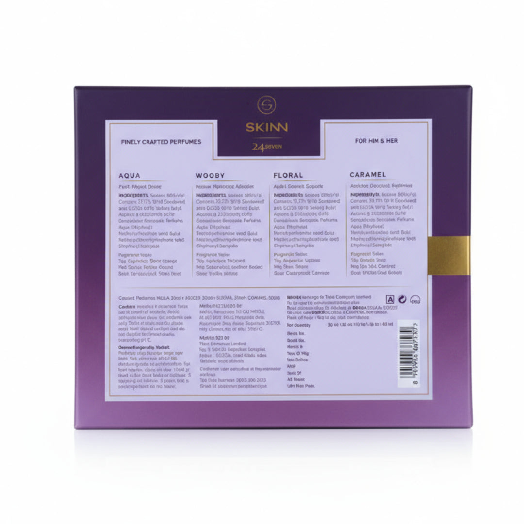 Skinn 24Seven | 4 x 20ml Perfumes for Men & Women | Gift pack