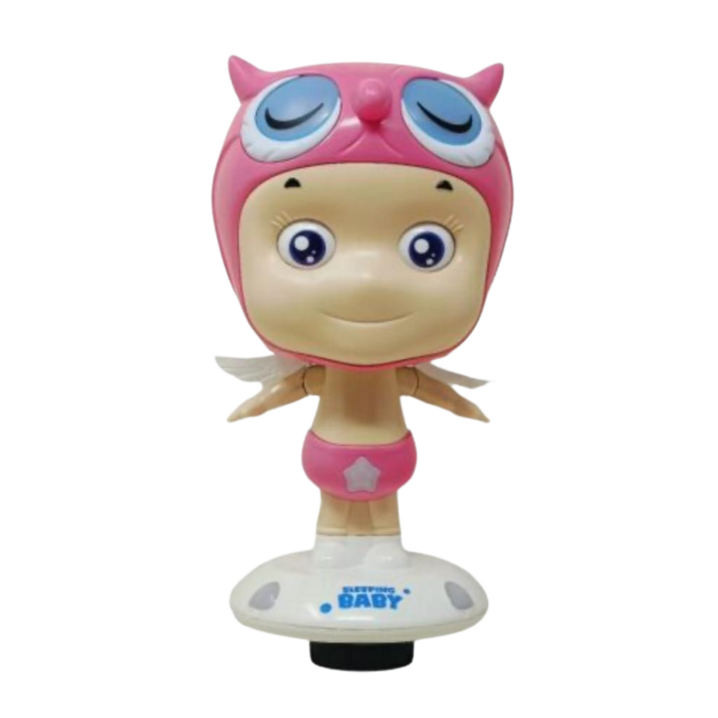 Sleeping Baby Musical Toy with Blinking Eyes, Stand & Rotating Dance Feature – Pink, Ages 3+